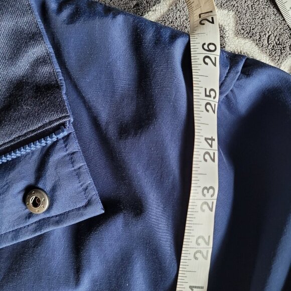 BONOBOS Full Zip Snap Element Jacket Sz L Navy Blue Pockets Cotton Nylon Stretch - Picture 6 of 14